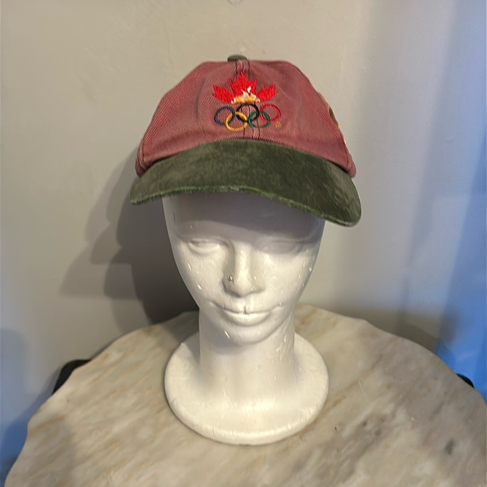 Vintage Hat Cap Strapback Burgundy Atlanta Olympics 1996 Stitched  90s